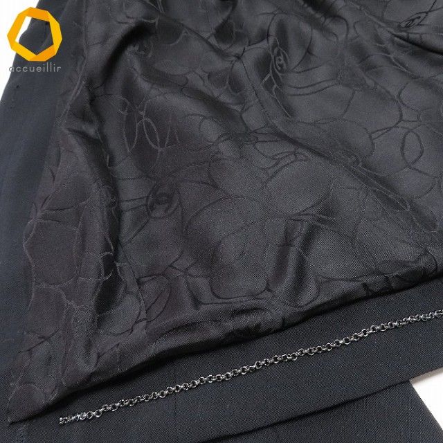  apc シャネル CHANEL ジャケット 38 黒 01 P ココボタン マトラッセボタン 裏地シルク フランス製 レディース 982298 テーラードジャケット ジャケット アウター