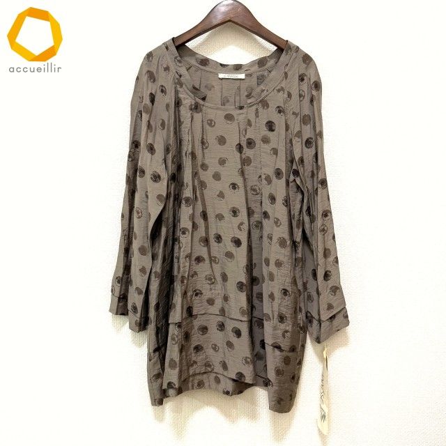 anc センソユニコ sensounico チュニック 40 茶系 ドット レディース 911979