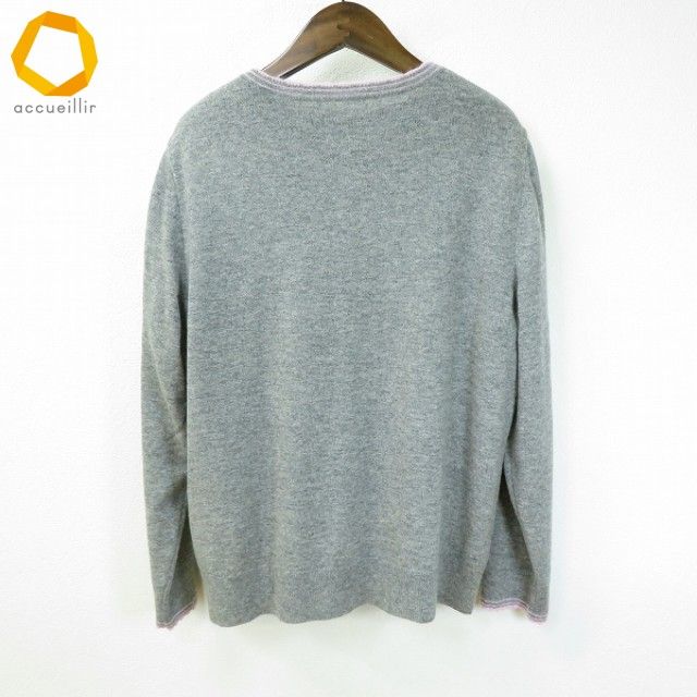 w レリアン Leilian アンサンブル 13 グレー ピンク カシミヤ ニット 半袖 長袖 大きいサイズ レディース 952696 k 01