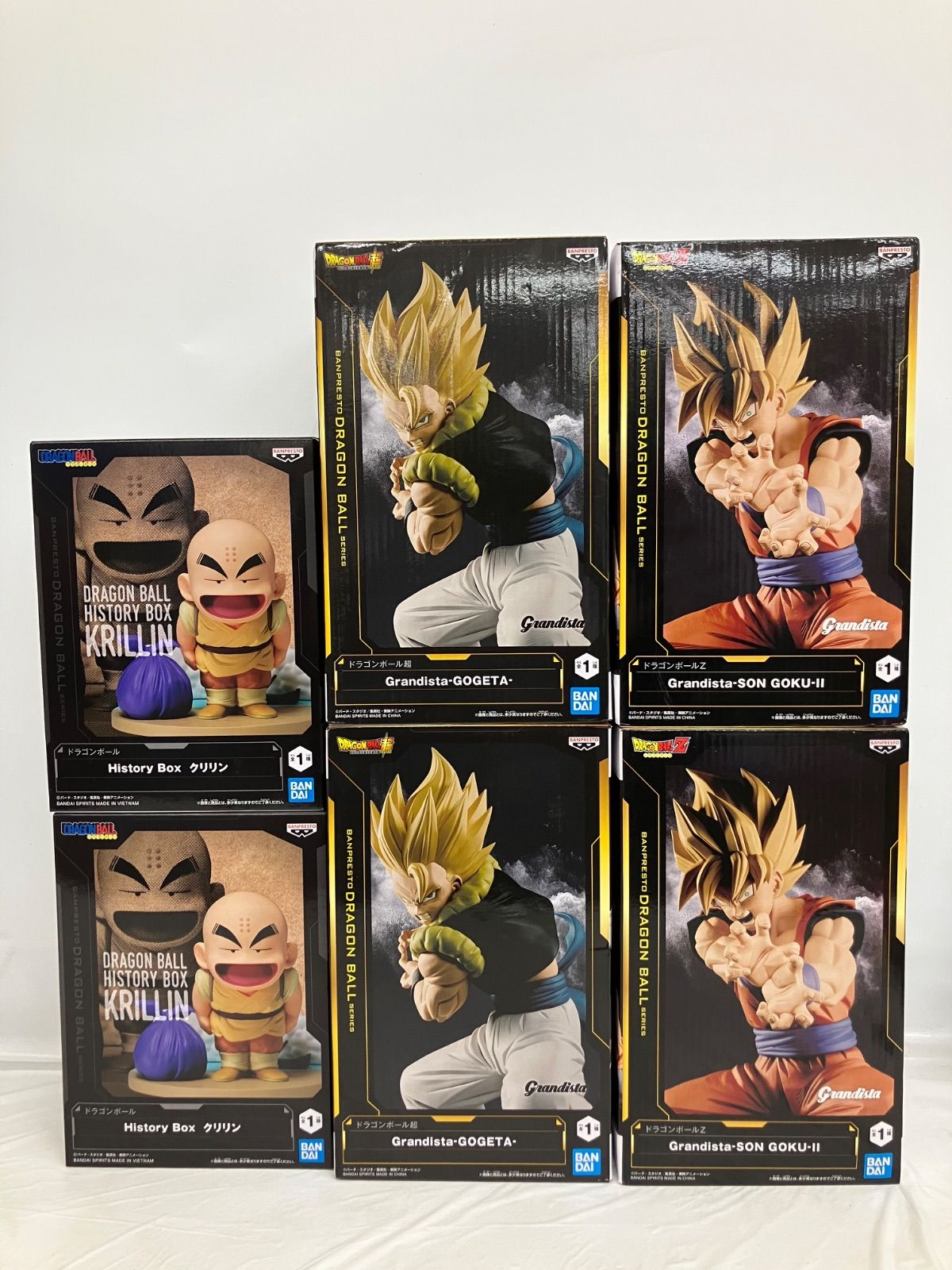 ヒストリーボックス クリリン グランディスタ 孫悟空 ゴジータ まとめ売り 未開封 ドラゴンボール Grandista History Box 孫悟空 ゴジータ