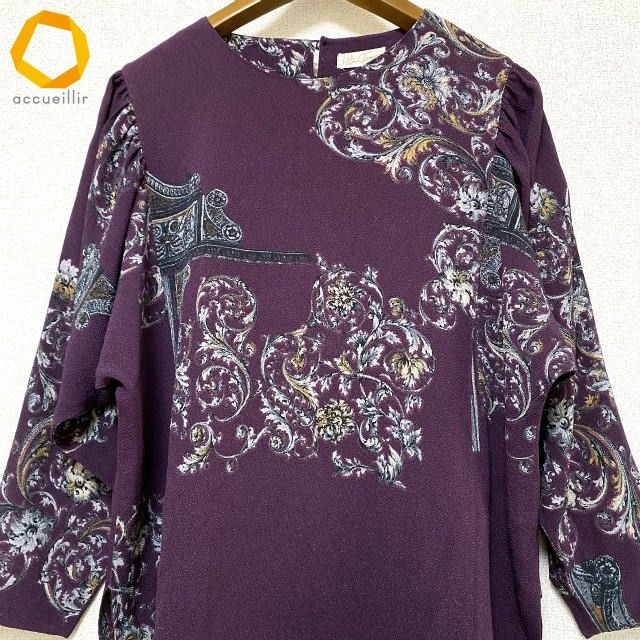  anc シセンドウ 詩仙堂 ヒトシタムラ カットソー ちりめん ドルマン 紫 グレー レディース 975040 長袖 Tシャツ カットソー