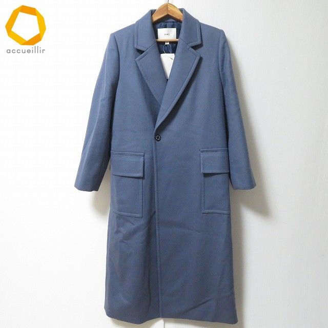 wnc ハイク HYKE コート チェスターコート 1 水色系 ロング メンズ