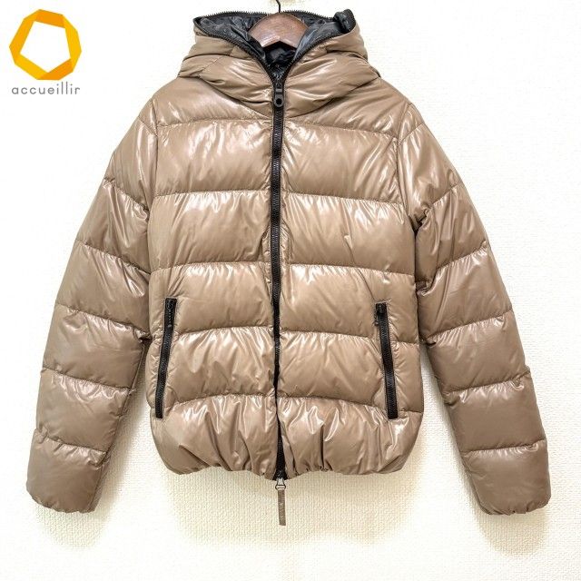 wnc デュベティカ DUVETICA ジャケット 42 ベージュ系 黒 ダウン