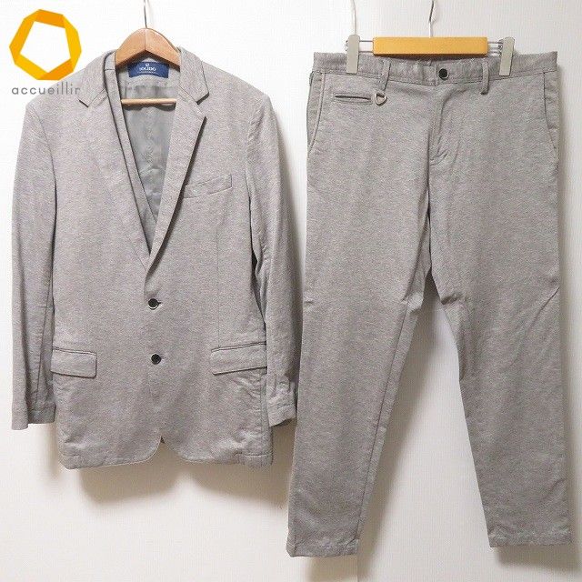 anc ソリード SOLIDO シングルスーツ ベスト スリーピース グレー スウェット地 メンズ 979421