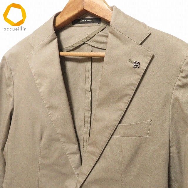 ym様用　タリアトーレ シングルスーツ セットアップ ベージュ系 46 M 美品 anc タリアトーレ TAGLIATORE セットアップ シングルスーツ ベージュ