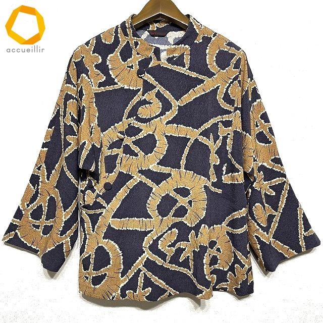 anc シセンドウ 詩仙堂 カットソー 紫 茶 ドルマン ちりめん レディース 975209