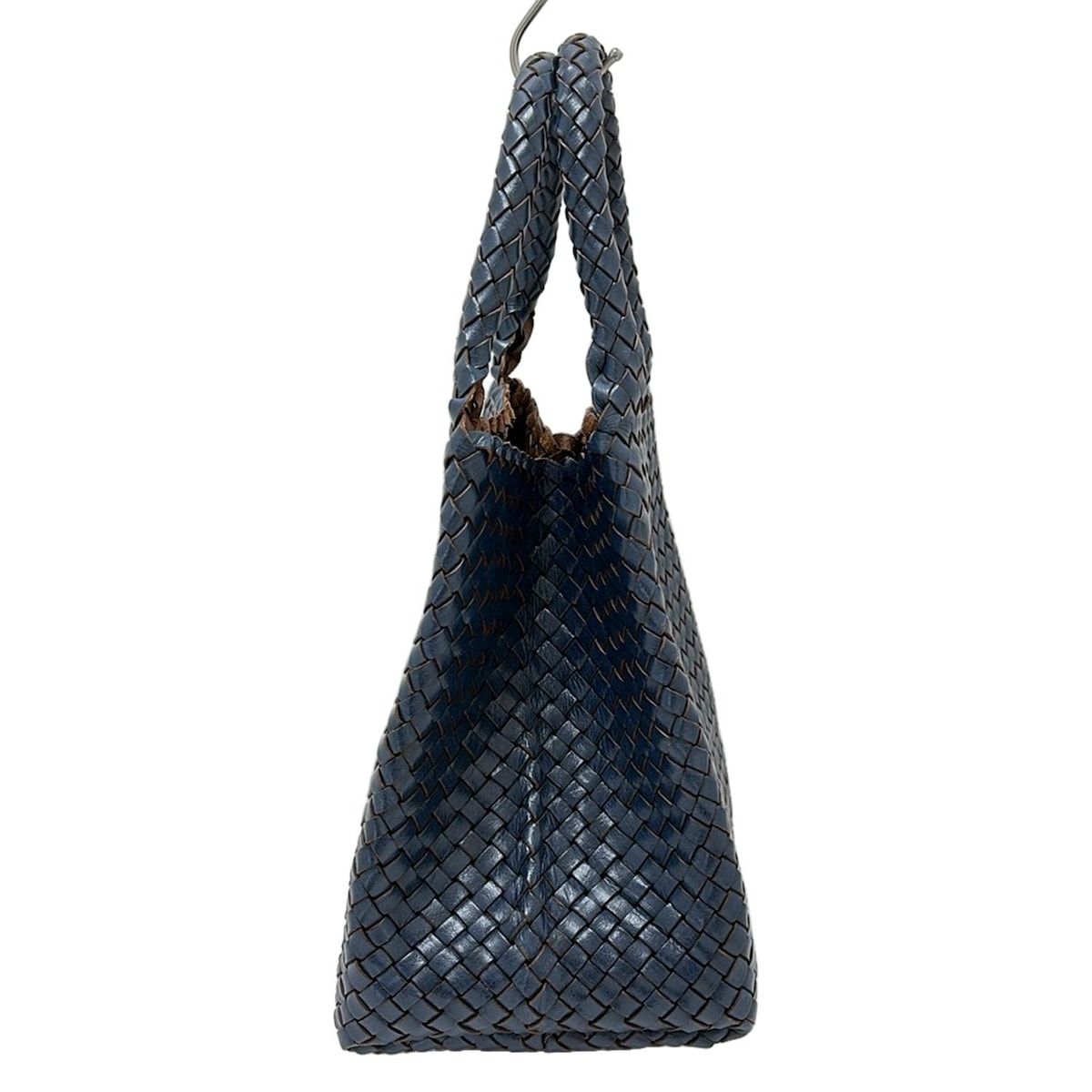 HIROFU(ヒロフ) トートバッグ - ネイビー 編み込み レザー - メルカリ