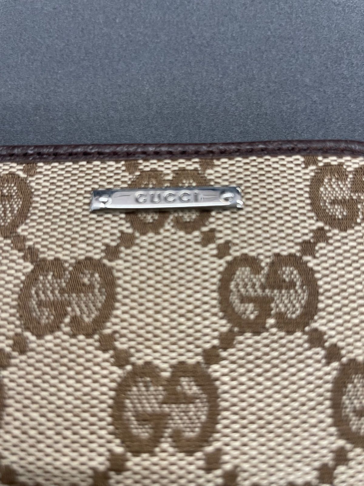 GUCCI グッチ ケース 小銭入れ GG 本革 レザー ブラウン 美品♡ GUCCI グッチ コインケース レザー ブラウン GGロゴ 小銭入れ