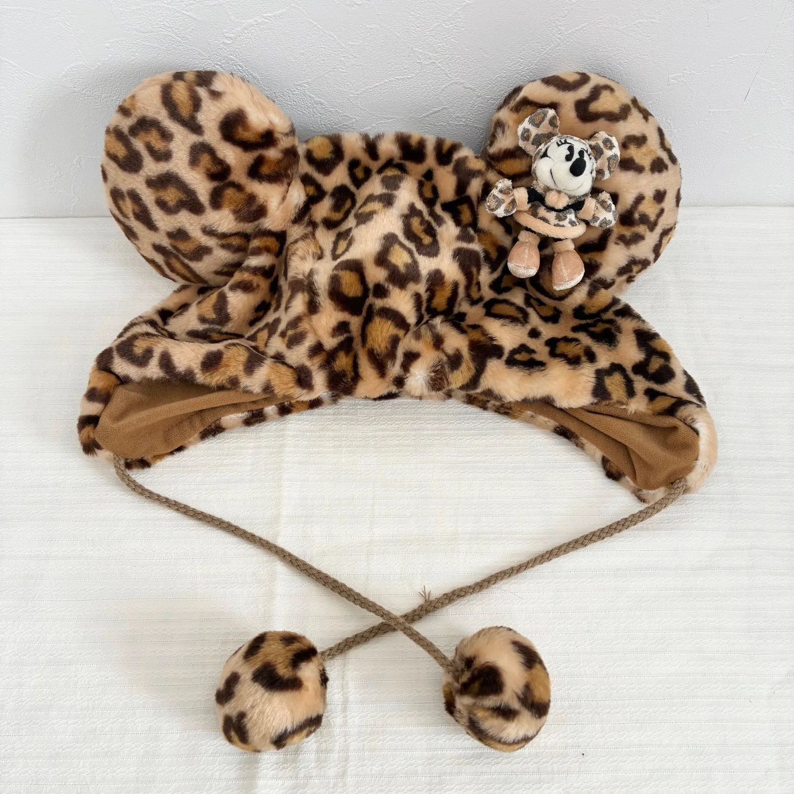 ディズニーミニー ヒョウ柄ファンキャップ】ぬいぐるみ付き 平成レトロ