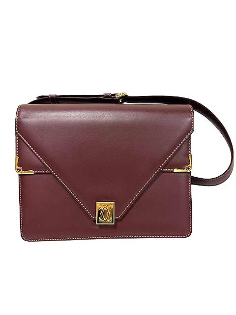 中古】Cartier カルティエ バッグ ショルダーバッグ レザー