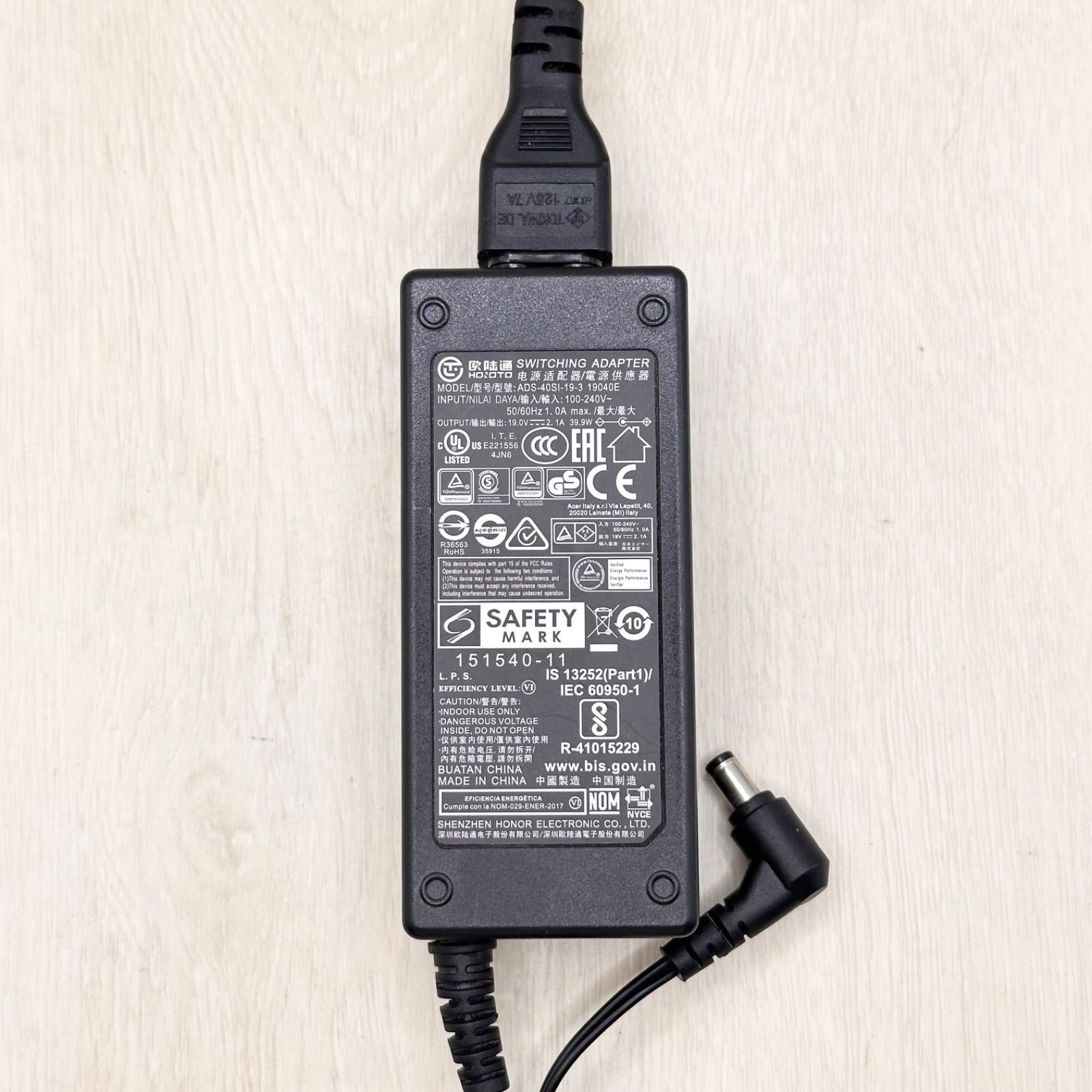 ADS-40SI-19-3 19040E 純正 ACアダプター 電源アダプタ acer エイサー