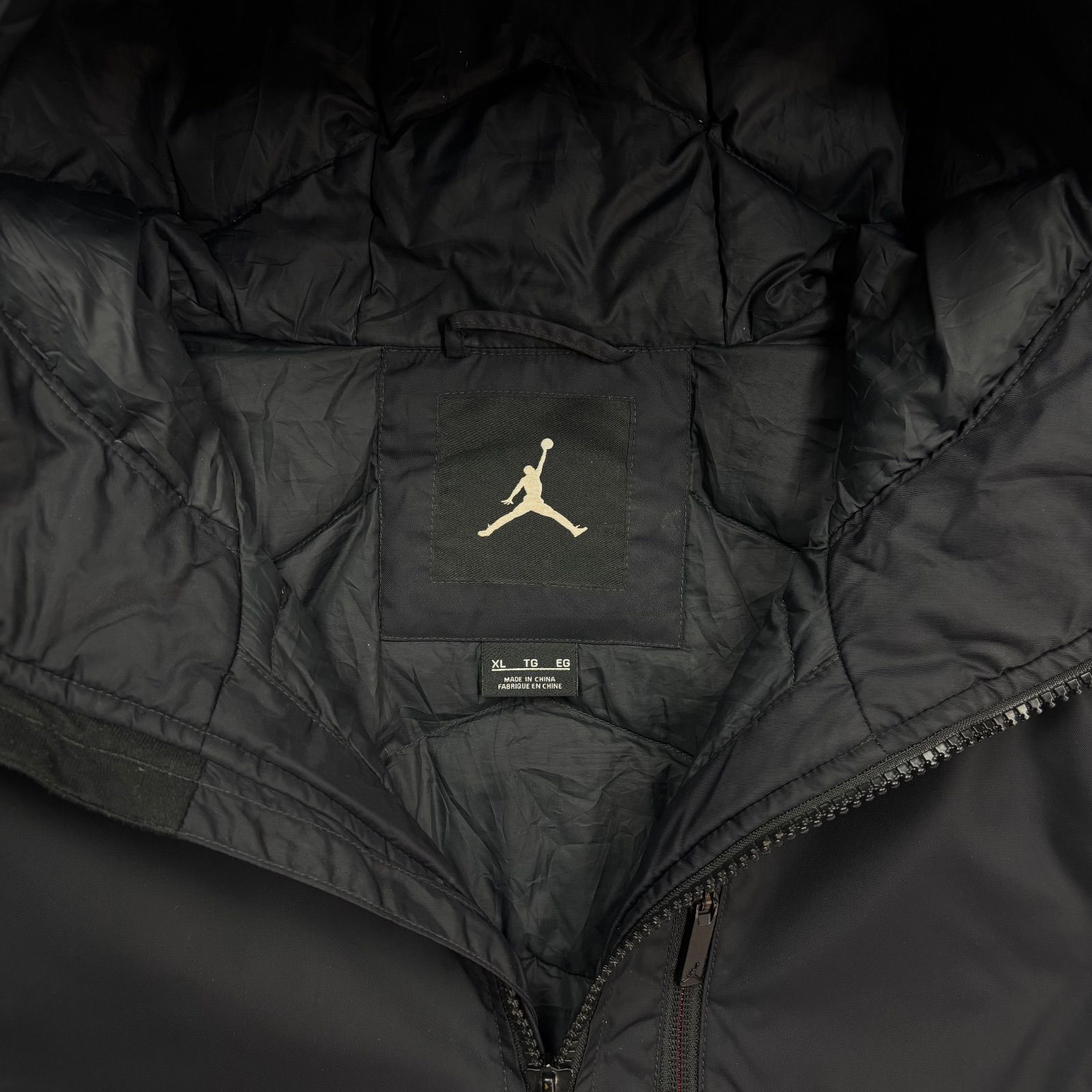 NIKE AIR JORDAN ロングダウンジャケット ブラック XL - メルカリ