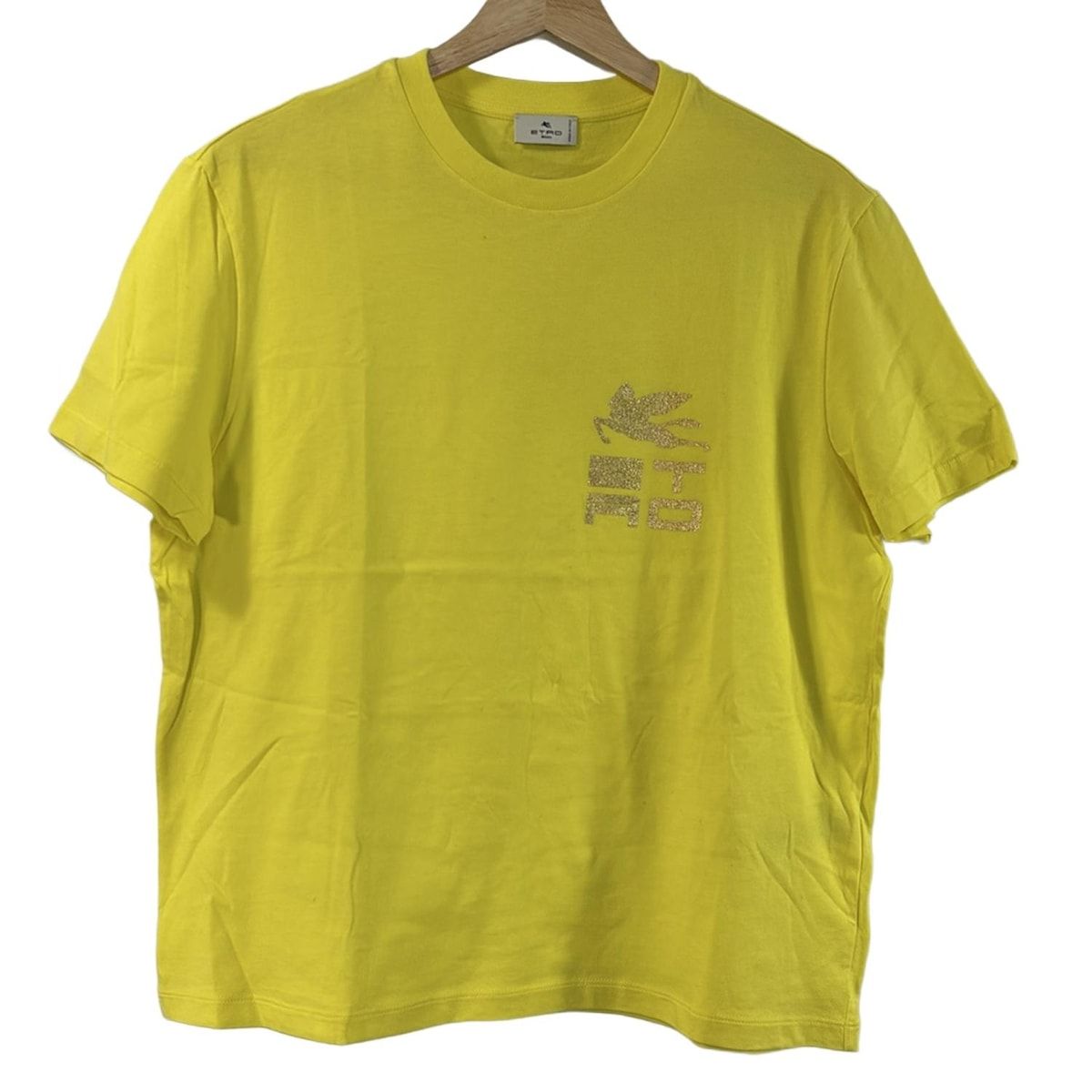 ETRO エトロ 半袖Tシャツ サイズXS レディース イエロー クルーネック