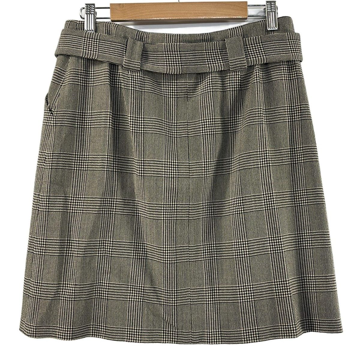 ETRO エトロ スカート サイズ44 L レディース - 黒×ライトグレー ひざ丈 チェック柄