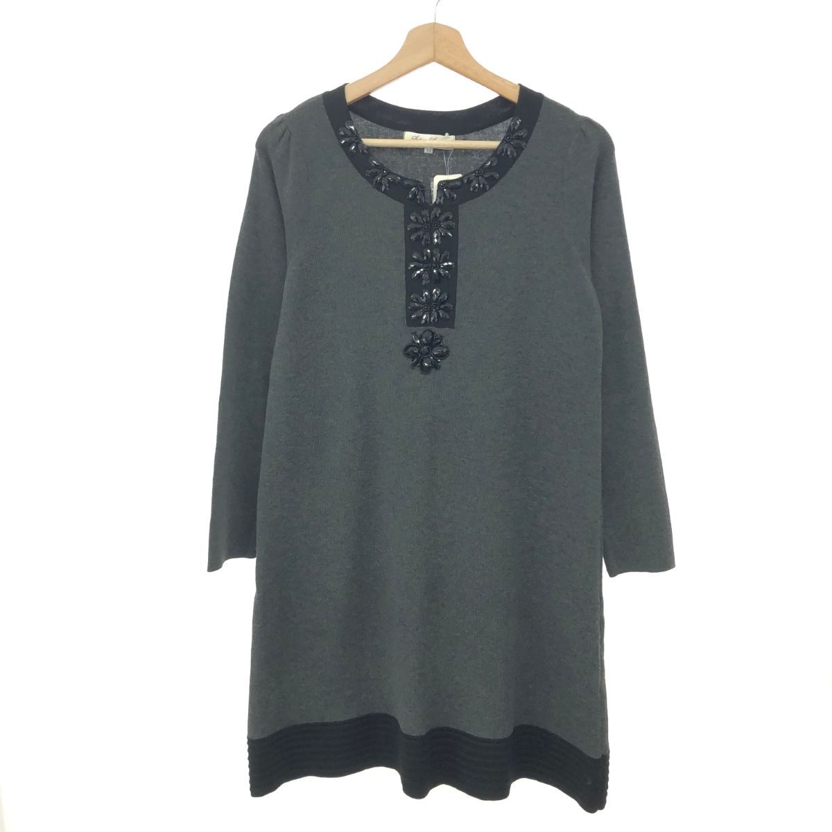 Super Beauty スーパービューティー ニットワンピース 大きいサイズ:44