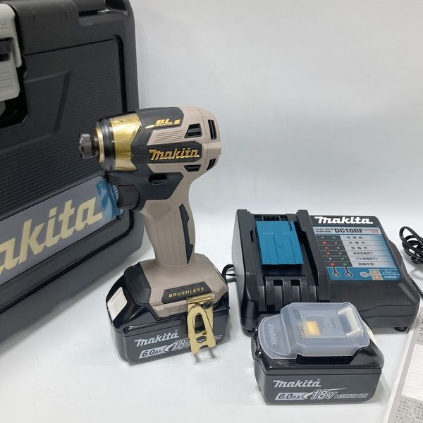 マキタ makita 充電式インパクトドライバ グレージュ フルセット 18 V 6 0 Ah 20周年記念 色 台数 ≡DT 6935