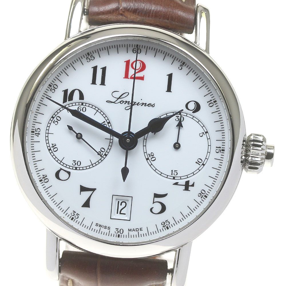 ロンジン L 2.775.4 ヘリテージ コラムホイール 180周年記念 ワンプッシュクロノ 自動巻き メンズ_834394