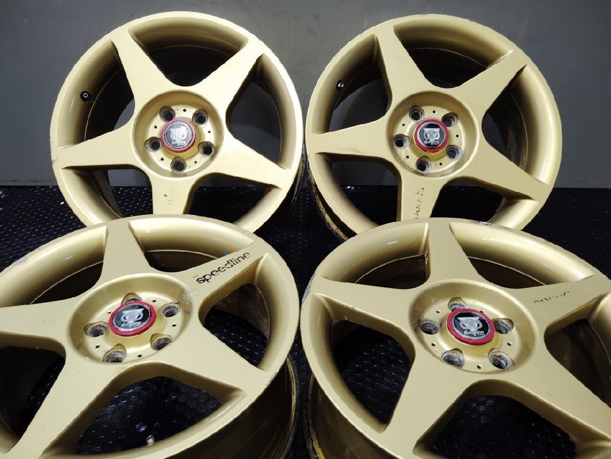 中古アルミ16X7.0スピードライン　ゴールド　インプレッサ、レガシー等 楽天市場】speed line(スピードライン) チャンプ-R 7Jx16 +45 5/100
