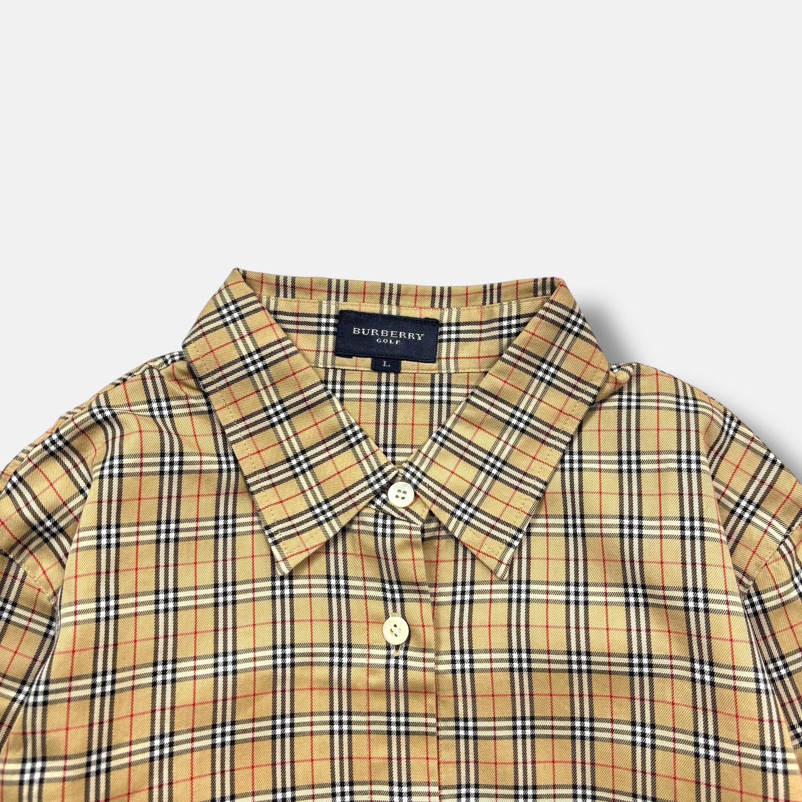 BURBERRY GOLF ノバチェックシャツ ベージュ系 L - メルカリ