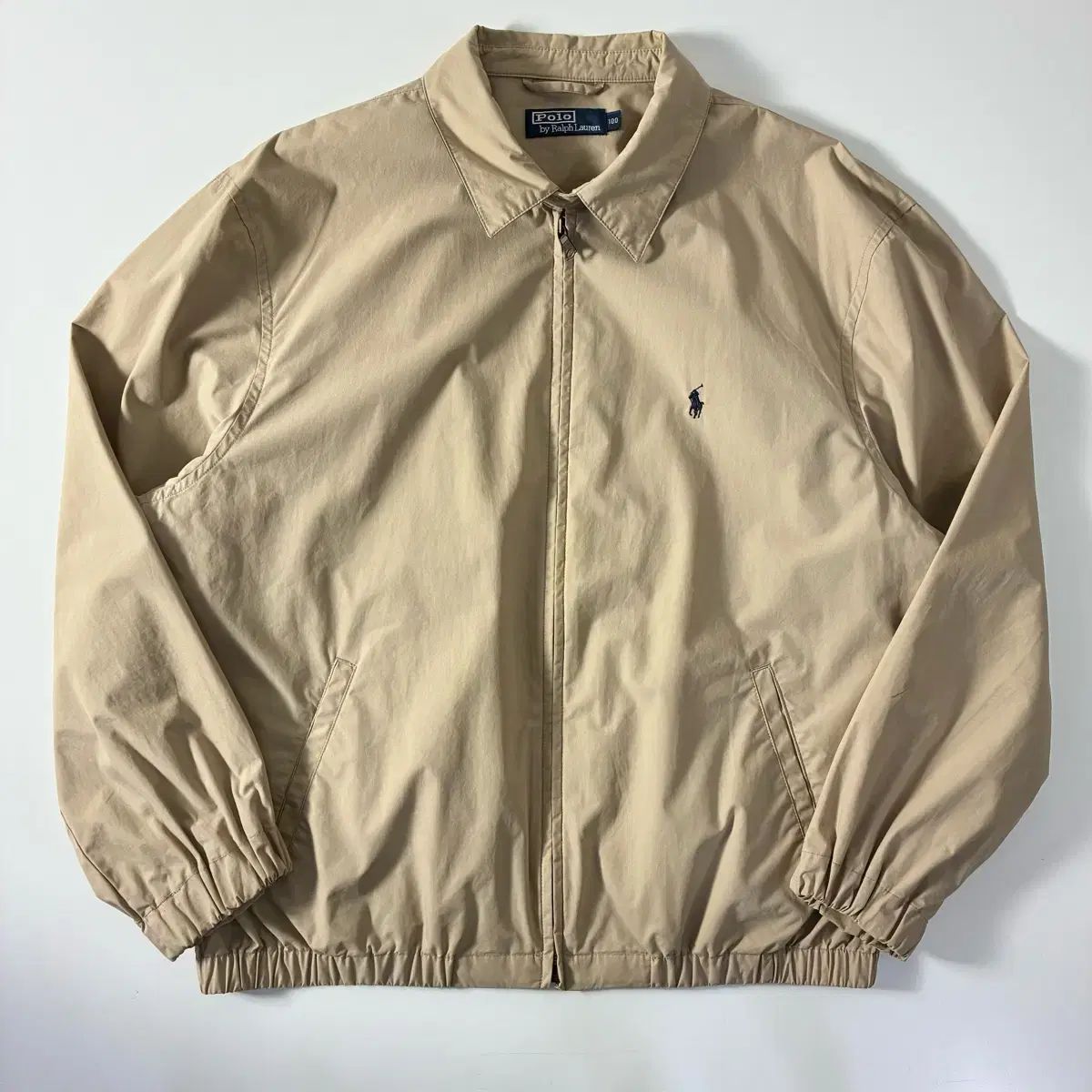Polo ポロ ラルフローレン 刺繍 ベージュ コットン シェル ブルゾン ジャケット