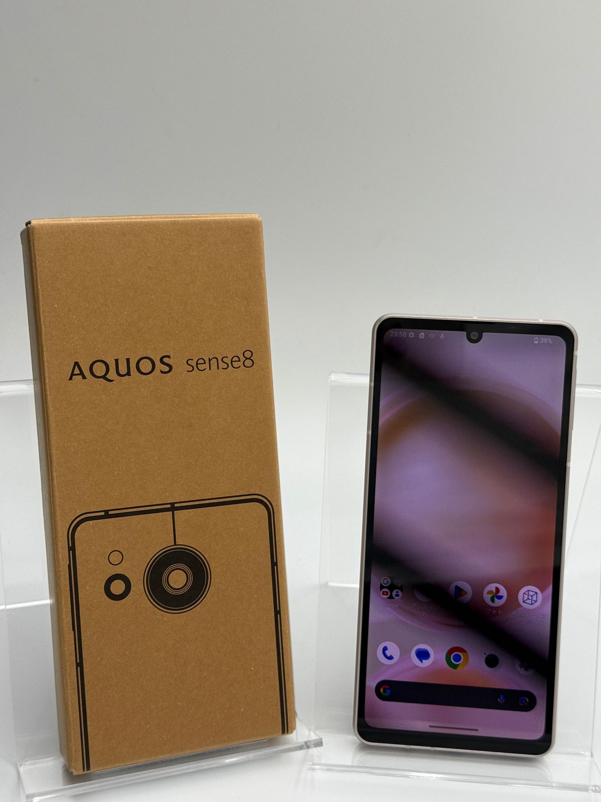 B AQUOS sense 8 SH-M 26 128 GB ライトカッパー バッテリー 80％以上 SIMフリー 白ロム