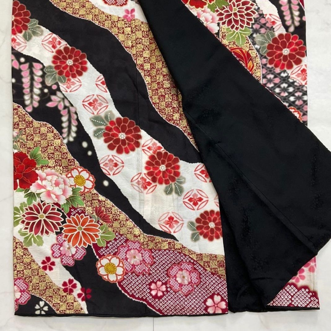 kimono+one◇kimonoarisa◇厳選◇美品◇素敵な振袖◇正絹◇袷◇金駒