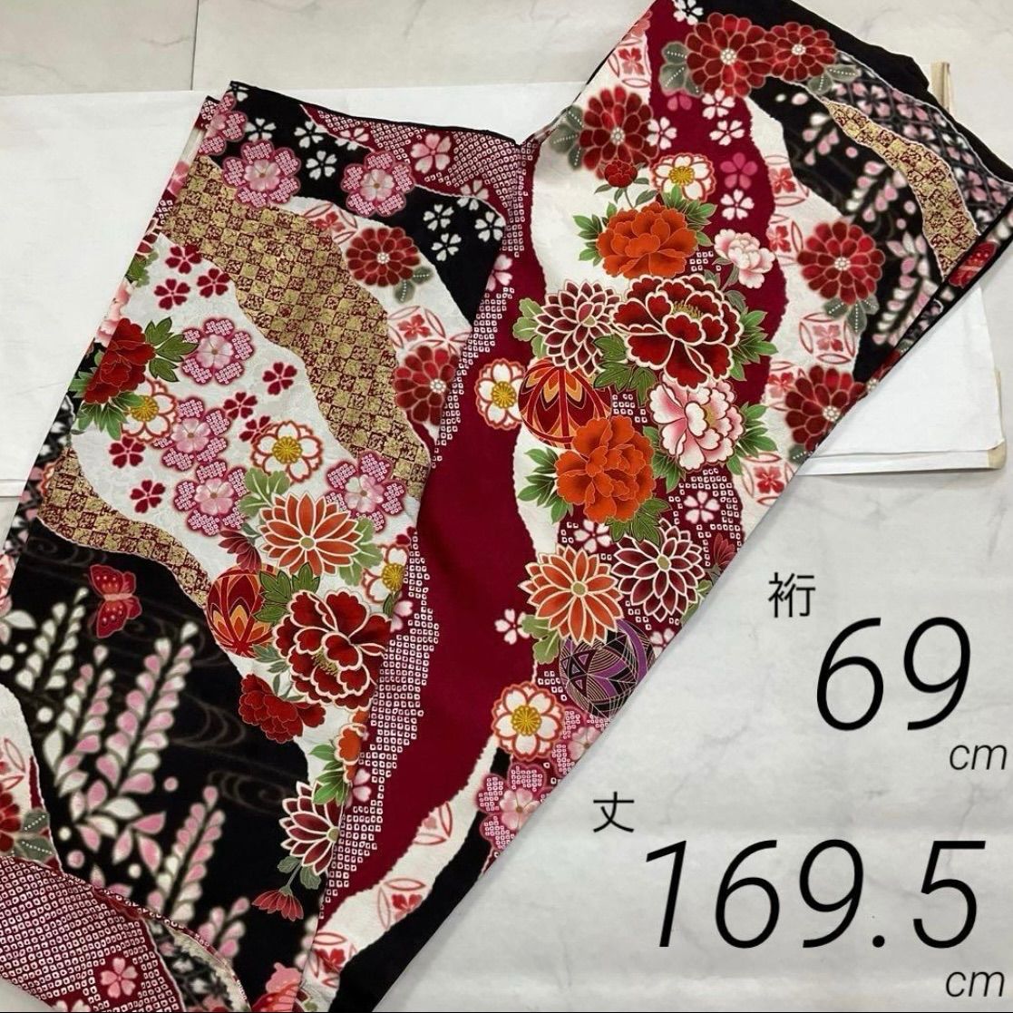 kimono+one◇kimonoarisa◇厳選◇美品◇素敵な振袖◇正絹◇袷◇金駒