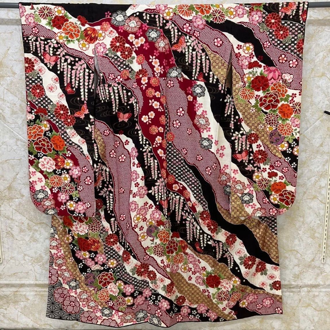 kimono+one◇kimonoarisa◇厳選◇美品◇素敵な振袖◇正絹◇袷◇金駒