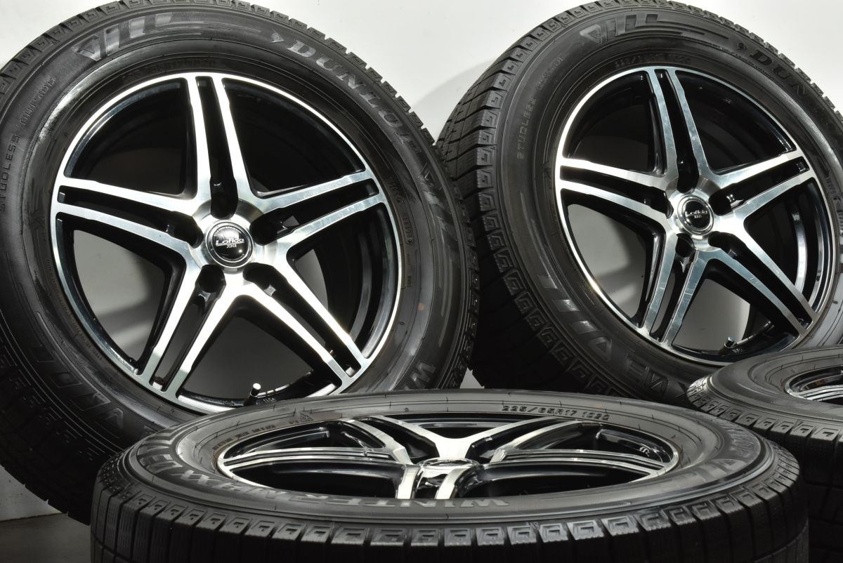 ハリアー RAV 4などに Lofida 17 in 7 J 38 PCD 1143 ダンロップ ウインターマックス03 WM 03 225 65 R レクサス 10系 NX CX 5 8