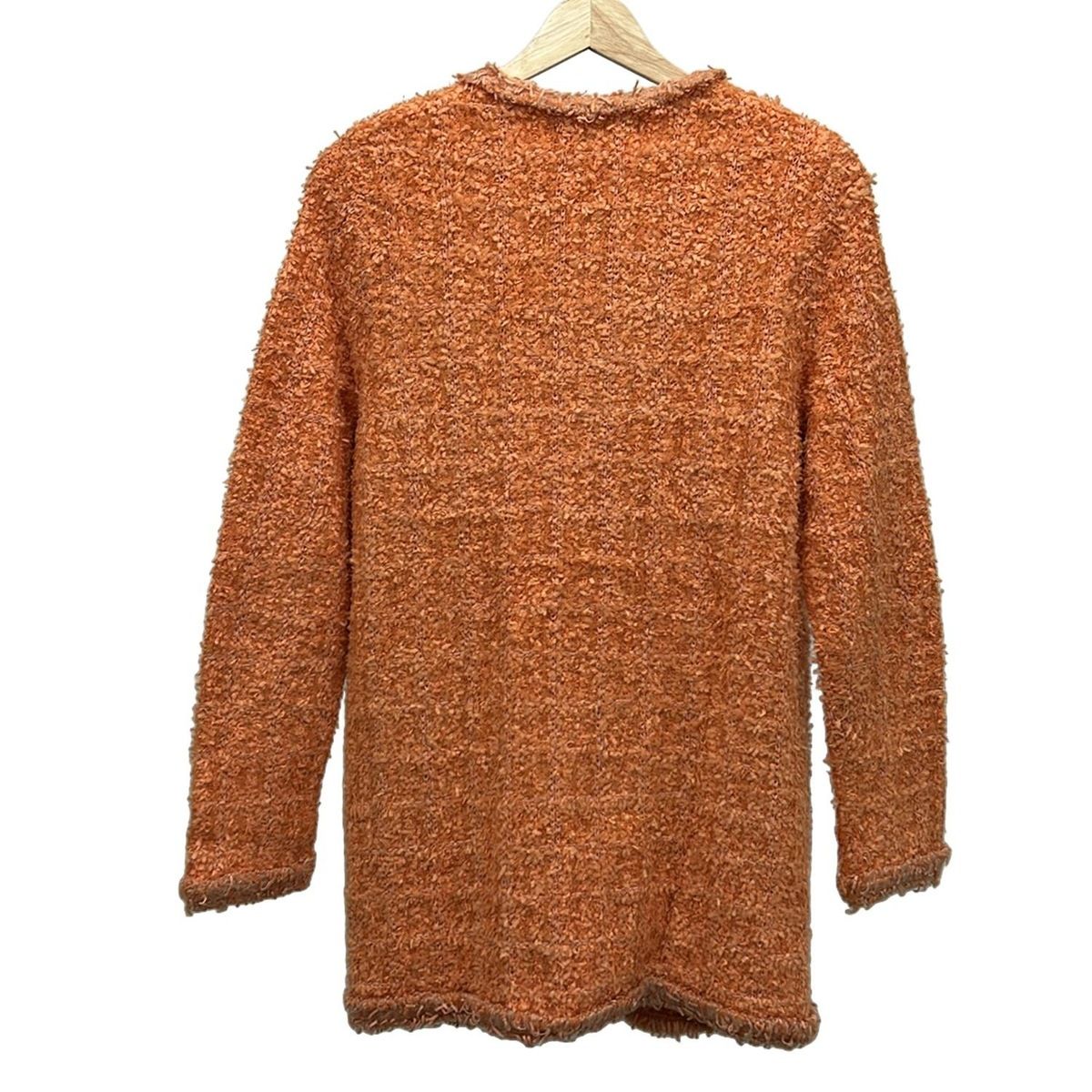 LOUNIE ルーニィ コート サイズF レディース - オレンジ 長袖 ニット ツイード 春 秋