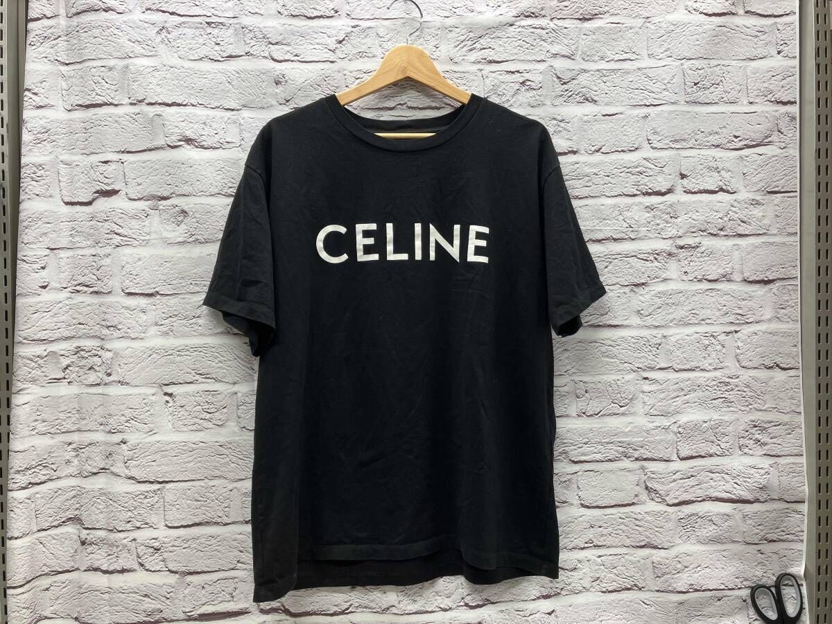 CELINE プリントロゴTシャツ ブラック 洋服 表記サイズ L
