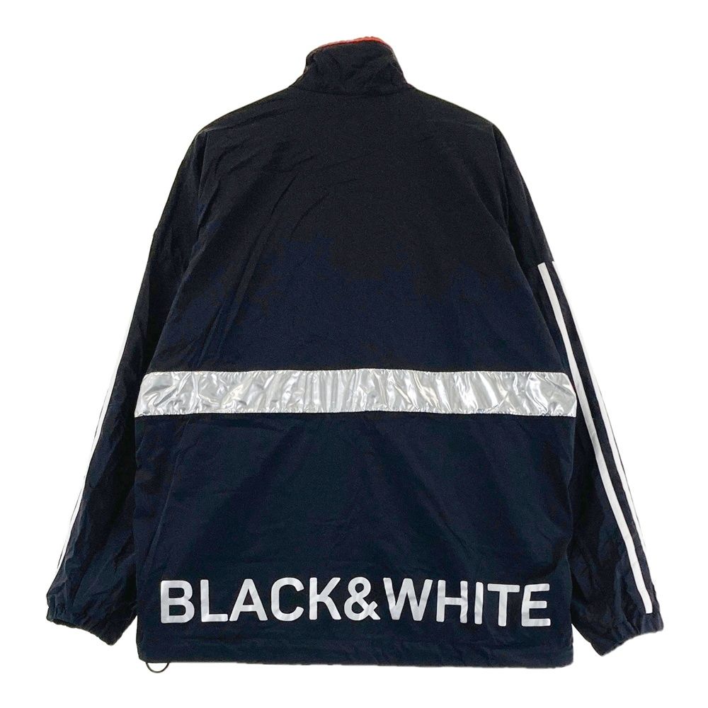 サイズ L BLACK-WHITE ブラックアンドホワイト 成田美寿々プロ監修 裏起毛 ジップジャケット ブラック系 ゴルフウェア メンズ ストスト