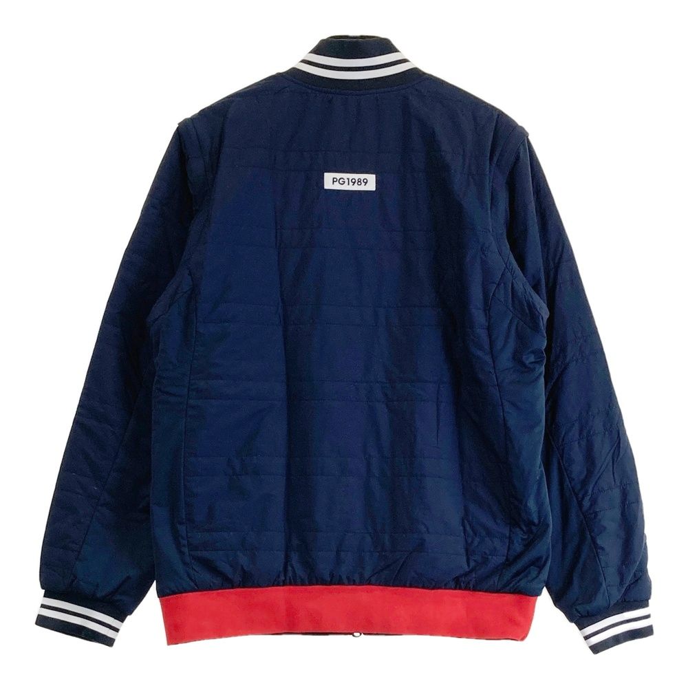 サイズ 7 PEARLY GATES パーリーゲイツ 2 WAY リバーシブル 中綿ジャケット ネイビー系 ゴルフウェア メンズ ストスト
