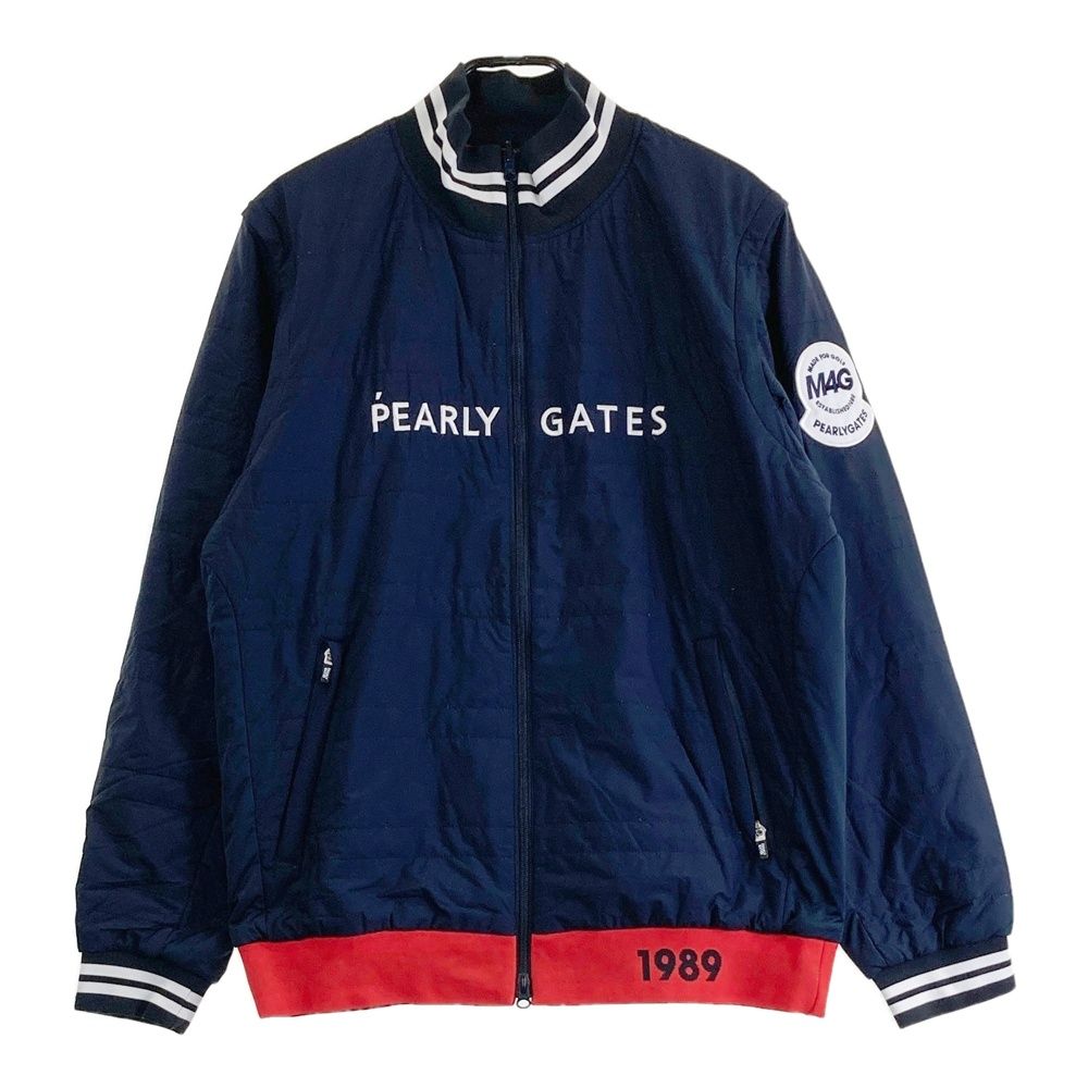 サイズ 7 PEARLY GATES パーリーゲイツ 2 WAY リバーシブル 中綿ジャケット ネイビー系 ゴルフウェア メンズ ストスト