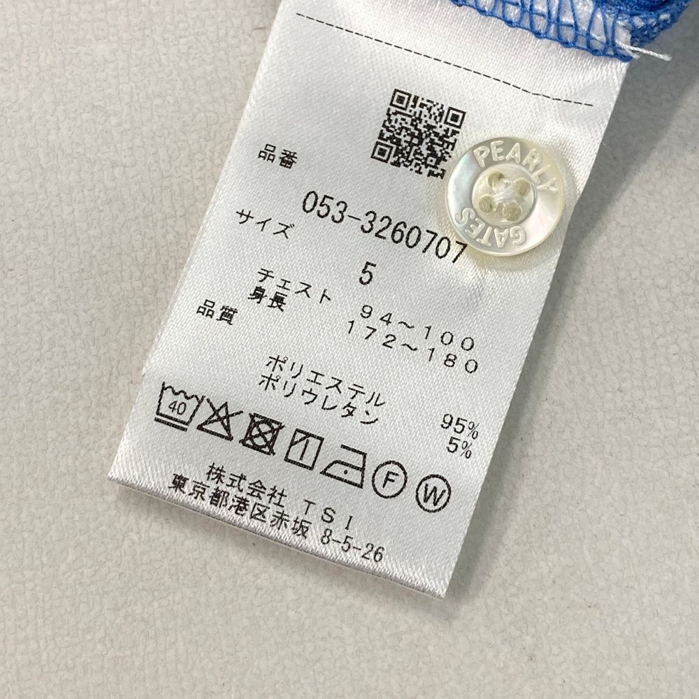 サイズ：5 PEARLY GATES パーリーゲイツ 2023年モデル 半袖ポロシャツ