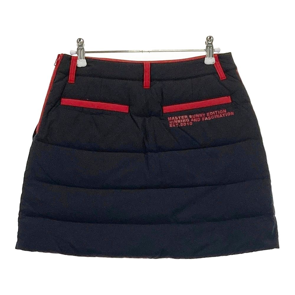 サイズ 00 MASTER BUNNY EDITION マスターバニーエディション リバーシブル ダウンスカート ブラック系 ゴルフウェア レディース ストスト