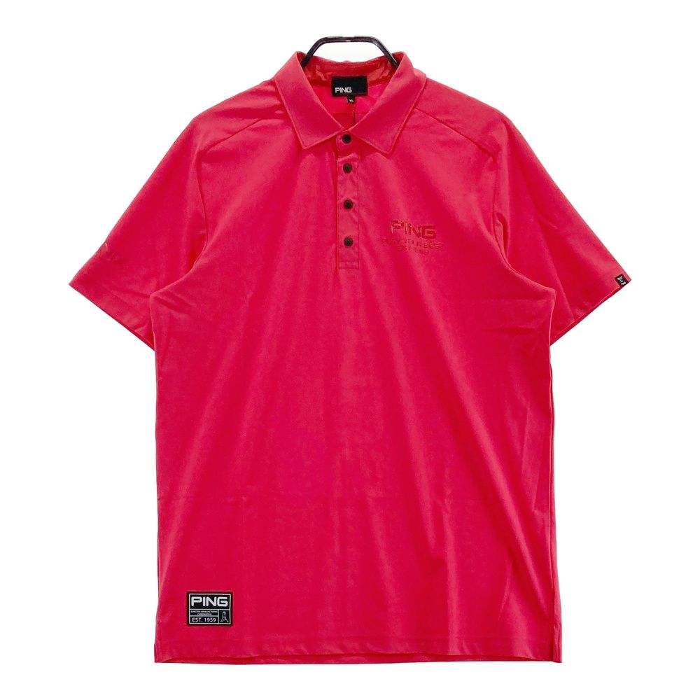 サイズ LL PING ピン モデル 半袖ポロシャツ レッド系 ゴルフウェア メンズ ストスト