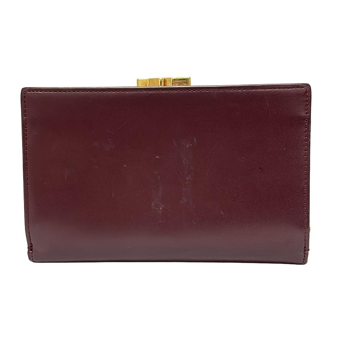 Cartier(カルティエ) Wホック財布 マストライン ボルドー×ゴールド