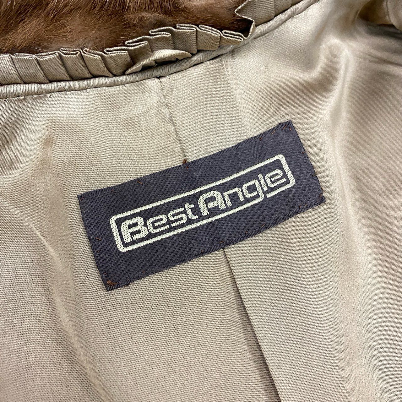 6L16 Best Angle パステルミンク ファーコート サイズ11号 茶系 本毛皮