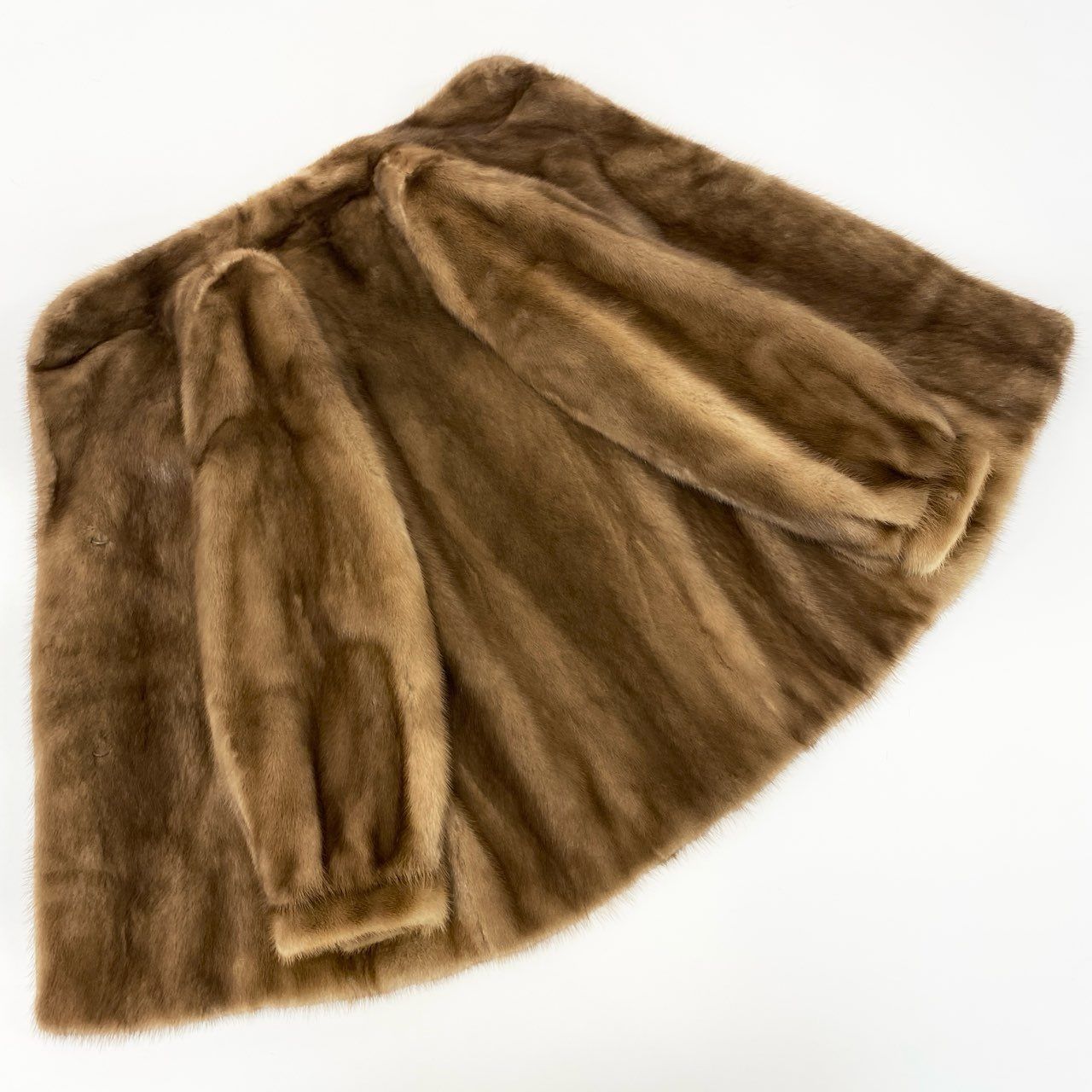 6L16 Best Angle パステルミンク ファーコート サイズ11号 茶系 本毛皮