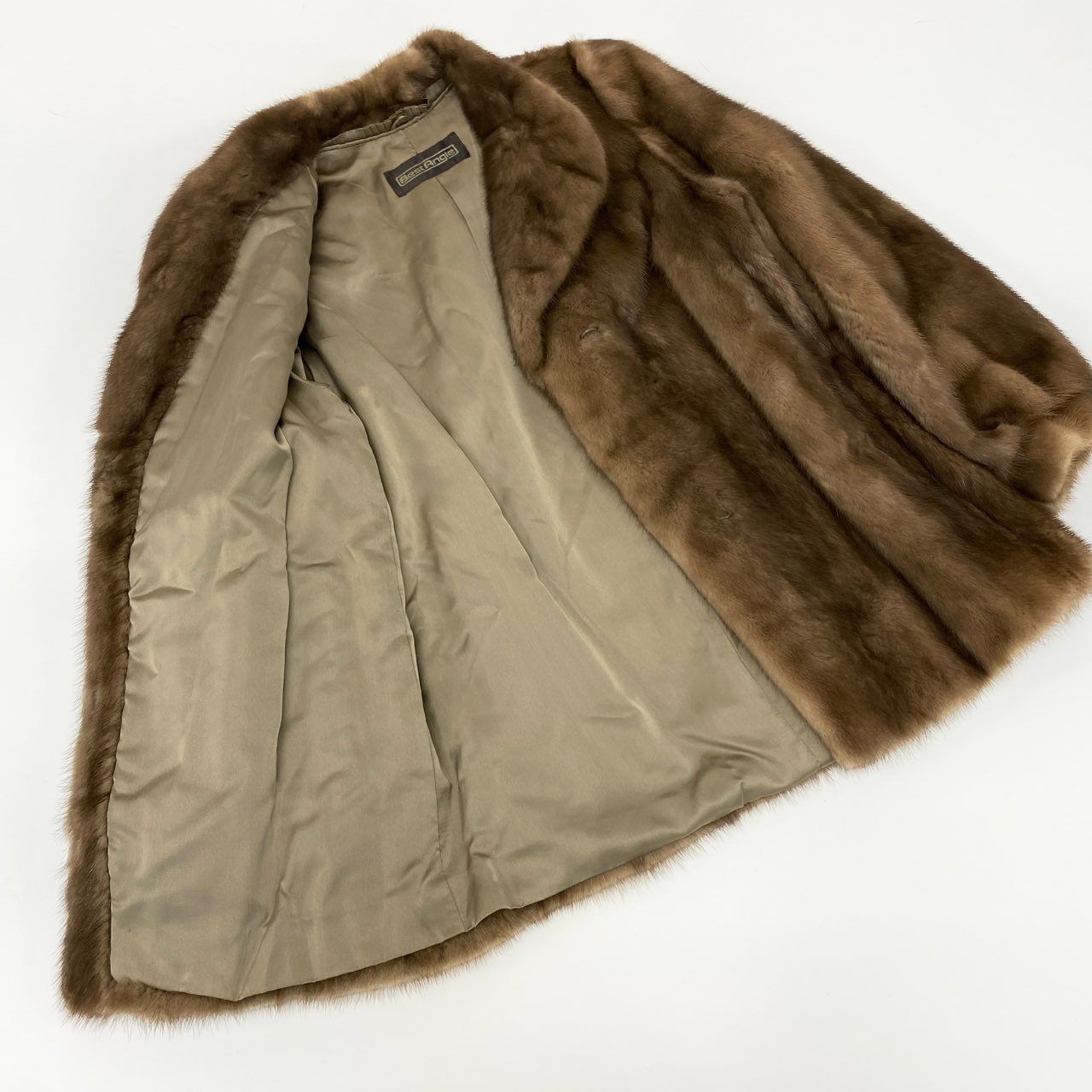 6L16 Best Angle パステルミンク ファーコート サイズ11号 茶系 本毛皮