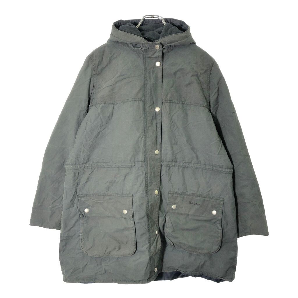 Barbour バブアー WINTER DURHAM オイルドジャケット ネイビー レディース 16 古着 V 9695