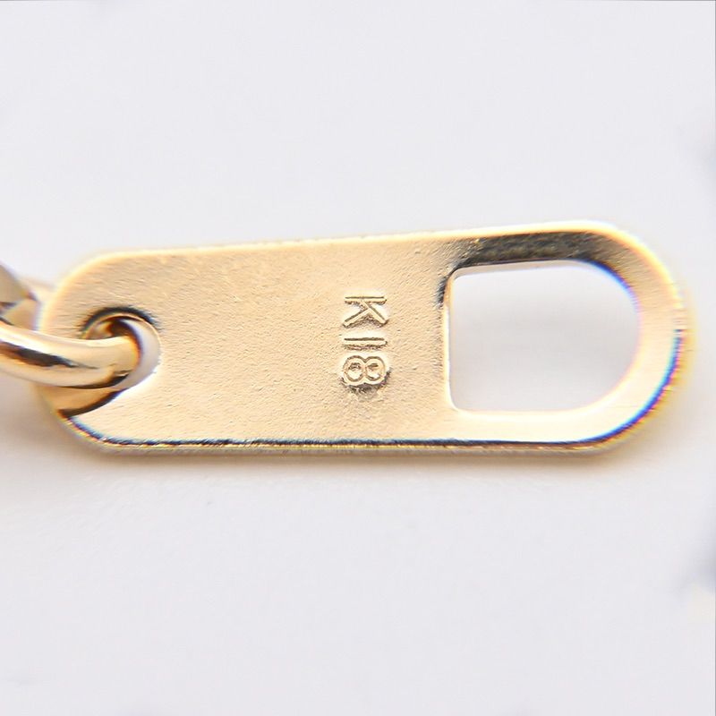 K18 トゥインクルカット アズキチェーン ブレスレット 3.4g 18cm 新品