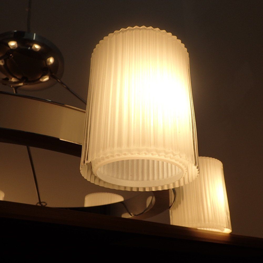 ヤマギワ FLARE 320C2201C シャンデリア シルバー/クリア 6灯 ガラス