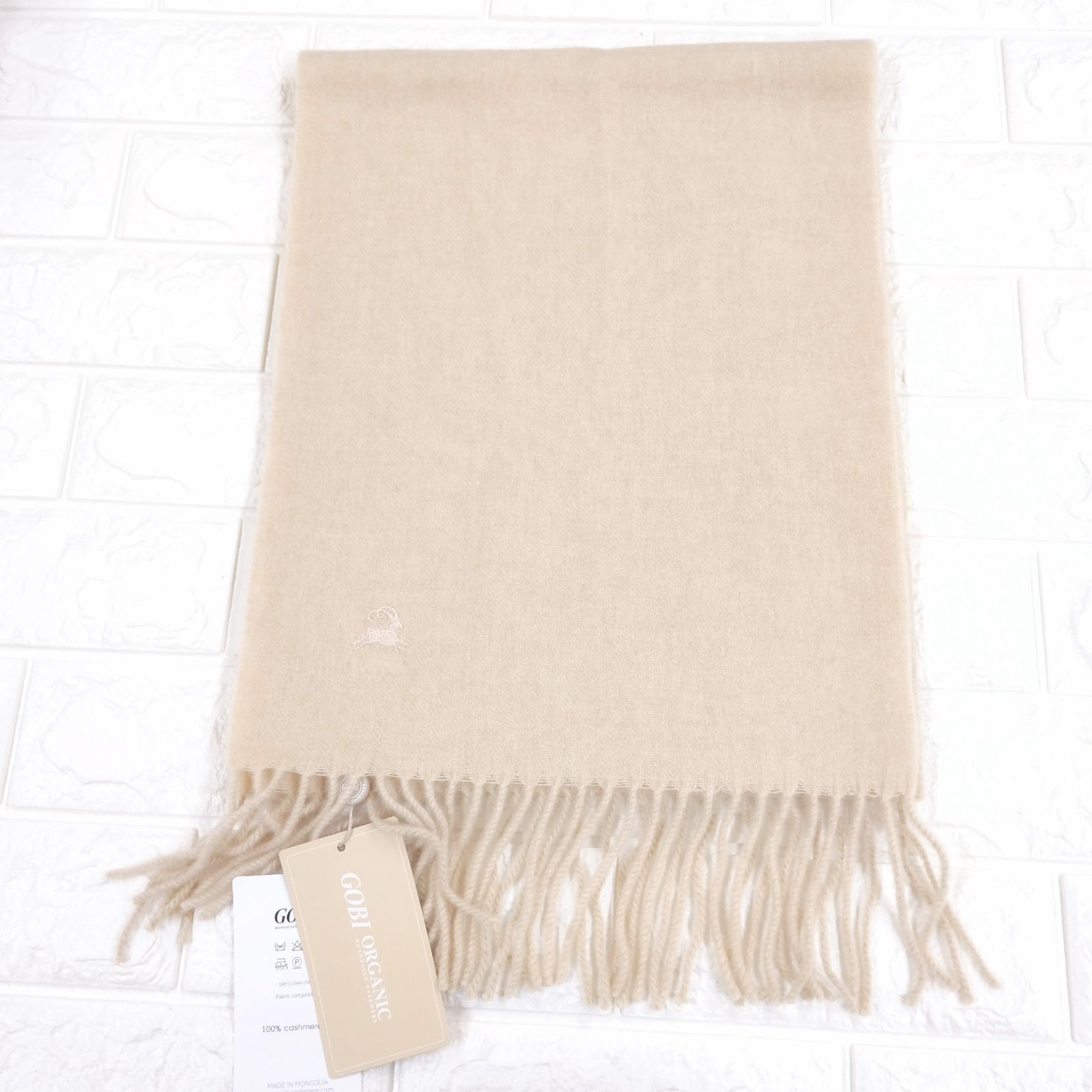 新品未使用】GOBI ORGANIC カシミヤ100% マフラー タグ付き ユニ