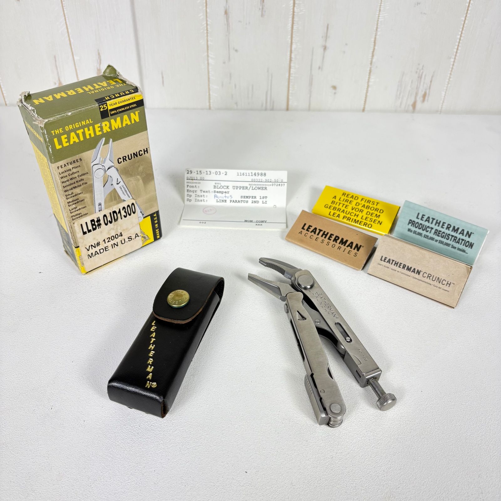 OneSize シルバー系 Leatherman レザーマン クランチ Crunch キャンピングギア 刃物 マルチツール z