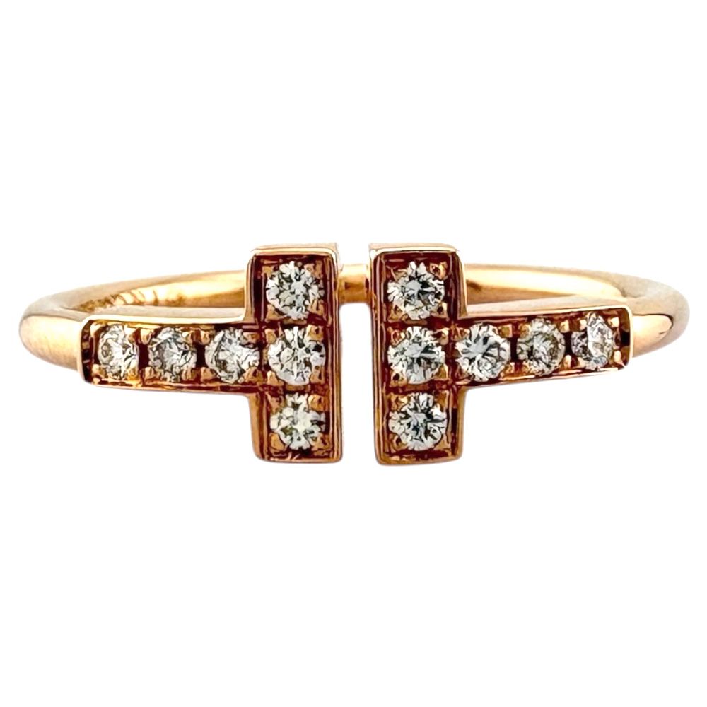  ティファニー Tワイヤー ダイヤモンド リング 指輪 12号 18金 K 18ピンクゴールド レディース TIFFANY-Co. その他 アクセサリー