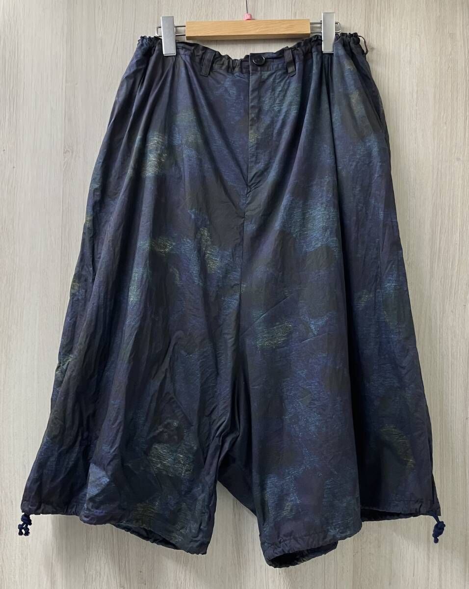 Ground Y グラウンド ワイ YOHJI GT P 16 011 総柄 サルエルパンツ サイズ3 ネイビー