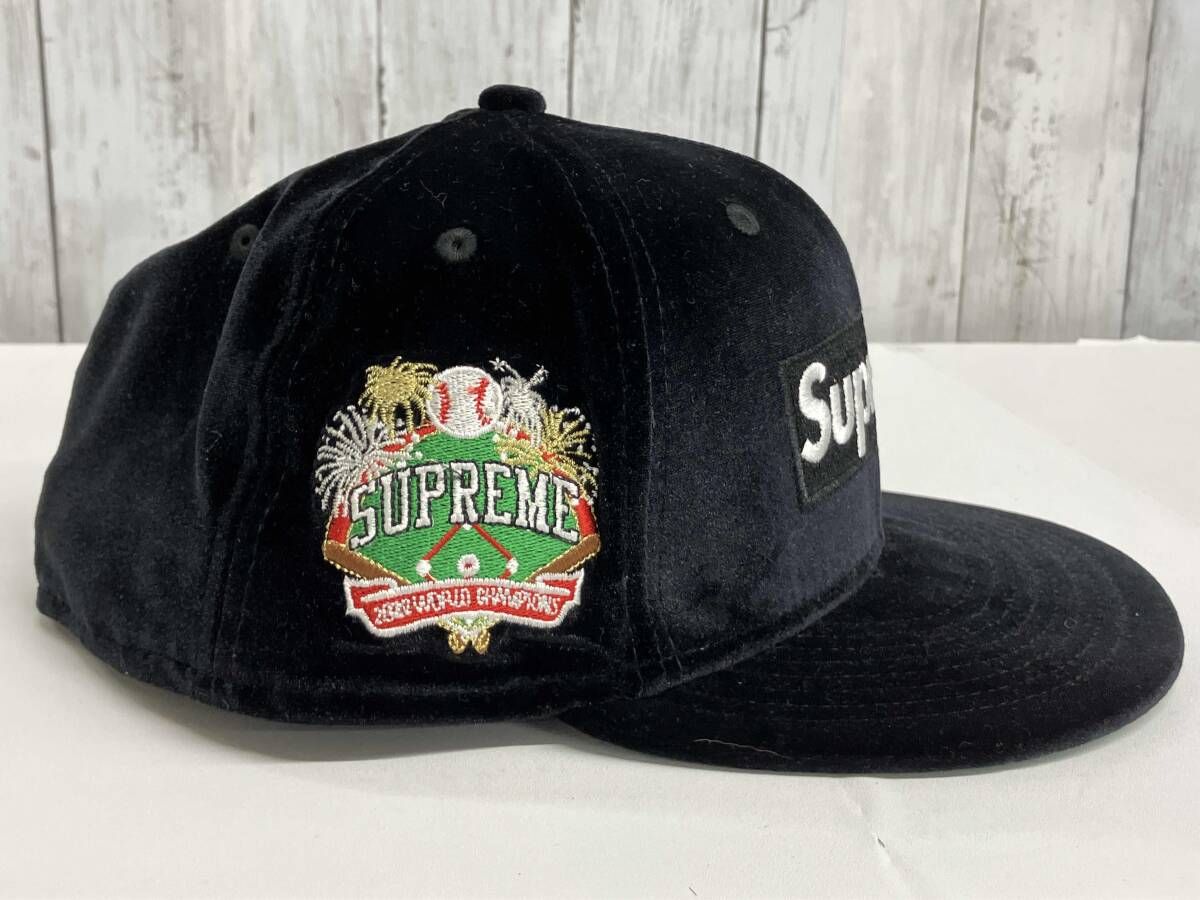 Supreme Velour Box Logo Era キャップ シュプリーム ニューエラ ボックスロゴ ベロア ブラック
