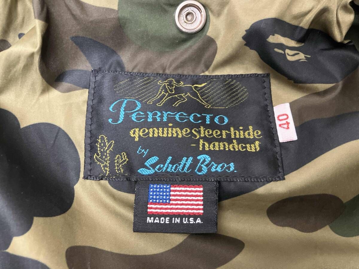 Schott × A BATHING APE 13AW ONE STAR Double Riders Jacket ｼｮｯﾄ ｱ